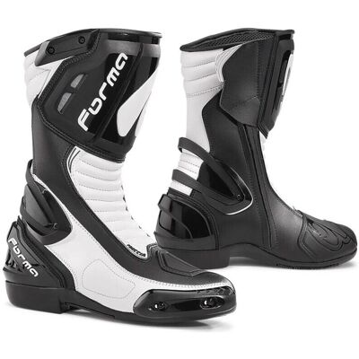 Stivali Moto Forma Freccia - Nero Bianco - Stivali da moto Stivali Moto Forma Freccia - Nero Bianco - Stivali da moto