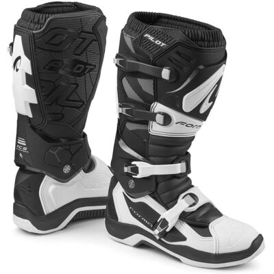 Stivali da Motocross Forma Pilot Unisex Nero Bianco Taglia 42 - Stivali Motocross Stivali da Motocross Forma Pilot Unisex Nero Bianco Taglia 42 - Stivali Motocross