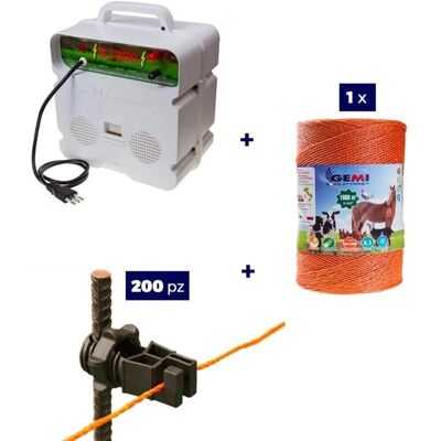 GEMI ELETTRONICA Kit recinzione elettrica - 10,000V, 5 km, Italia GEMI ELETTRONICA Kit recinzione elettrica - 10,000V, 5 km, Italia