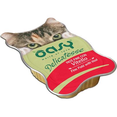 Cibo per gatti Oasy Vitello - Paté fine per adulti - 85g Cibo per gatti Oasy Vitello - Paté fine per adulti - 85g