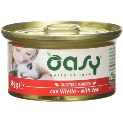 Oasy Cat Caprice Mousse con Vitello 85g - Cibo per Gatti Oasy Cat Caprice Mousse con Vitello 85g - Cibo per Gatti