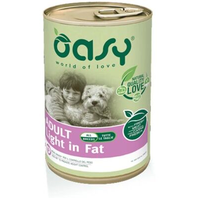 Oasy Cibo per Cani Adulti a Basso Contenuto di Grassi - 400g - Controllo del Peso Oasy Cibo per Cani Adulti a Basso Contenuto di Grassi - 400g - Controllo del Peso