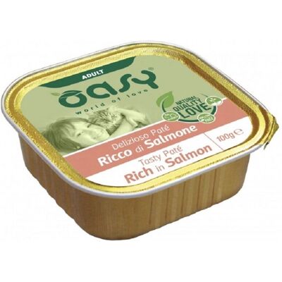 Paté di Salmone Oasy Adult per Gatti - 100 g - Confezione 12/6 Paté di Salmone Oasy Adult per Gatti - 100 g - Confezione 12/6
