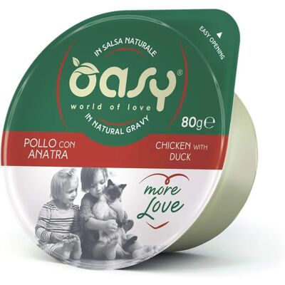 Oasy More Love Pollo e Anatra per Gatti - 70g Oasy More Love Pollo e Anatra per Gatti - 70g