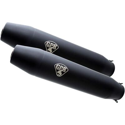 Sistema di scarico Deeptone Black GPR - Omologato, 370mm, Nero opaco, Coppia Sistema di scarico Deeptone Black GPR - Omologato, 370mm, Nero opaco, Coppia