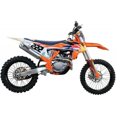Système d'échappement racing en titane complet - Pentacross 450f - Publicité Système d'échappement racing en titane complet - Pentacross 450f - Publicité