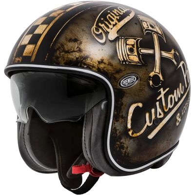 Casque Vintage Jet Premier - Classique Rétro Sécurité CE - Publicité Casque Vintage Jet Premier - Classique Rétro Sécurité CE - Publicité