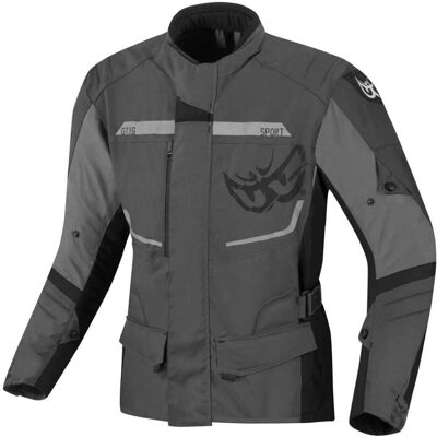 Giacca Moto Berik Grigia Scura Nera - Impermeabile, Riflettente, Ventilata Giacca Moto Berik Grigia Scura Nera - Impermeabile, Riflettente, Ventilata