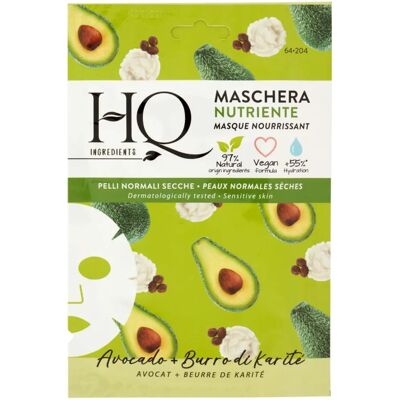 HQ Maschera viso nutriente con avocado e burro di karité HQ Maschera viso nutriente con avocado e burro di karité