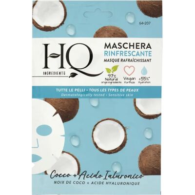 HQ Maschera viso rinfrescante con cocco e acido ialuronico HQ Maschera viso rinfrescante con cocco e acido ialuronico