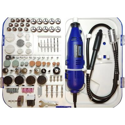 Kit mini trapano e smerigliatrice R & G - Albero flessibile 330W - 163PZ Kit mini trapano e smerigliatrice R & G - Albero flessibile 330W - 163PZ