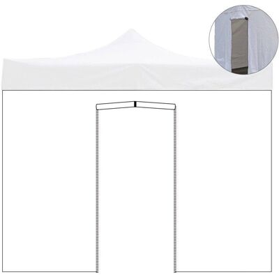Toldo lateral para gazebo 3x3m Evergreen con puerta - Impermeable, resistente a UV Toldo lateral para gazebo 3x3m Evergreen con puerta - Impermeable, resistente a UV