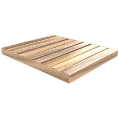 Arkema Design - Plateau de Douche Extérieur 100x80 cm en Bois d'Okumè - Rectangulaire, Drain Horizontal, Fabriqué en Italie - Publicité Arkema Design - Plateau de Douche Extérieur 100x80 cm en Bois d'Okumè - Rectangulaire, Drain Horizontal, Fabriqué en Italie - Publicité
