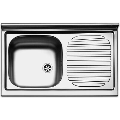 Lavello Apell PI801RPC Inox - 80x50 cm, Con Gocciolatoio a destra Lavello Apell PI801RPC Inox - 80x50 cm, Con Gocciolatoio a destra