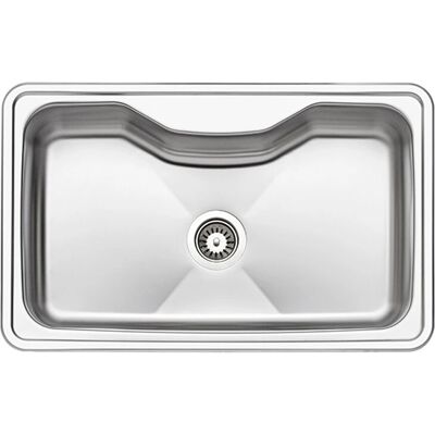 Lavello da Cucina Rettangolare in Acciaio Inox Apell CR800IBC - 80x50cm Lavello da Cucina Rettangolare in Acciaio Inox Apell CR800IBC - 80x50cm