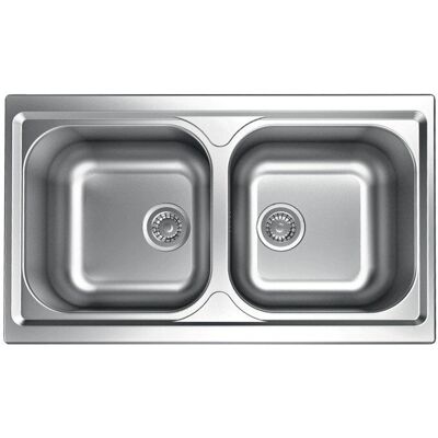 Évier de Cuisine Double en Inox Apell TM862IPC - Encastré - Publicité Évier de Cuisine Double en Inox Apell TM862IPC - Encastré - Publicité