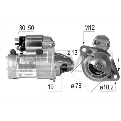 ERA 220047A - Motor de arranque para Opel, Honda, Chevrolet - 12V 1.4-1.7L ERA 220047A - Motor de arranque para Opel, Honda, Chevrolet - 12V 1.4-1.7L