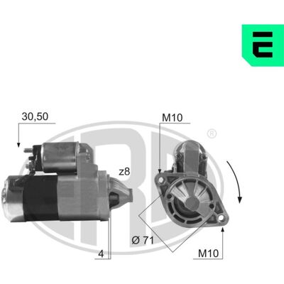ERA 220481A Startmotor för Mitsubishi Space Star, Carisma - Startmotor ERA 220481A Startmotor för Mitsubishi Space Star, Carisma - Startmotor