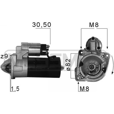 ERA Startmotor 220679A voor CITROËN, PEUGEOT, FIAT - Starter ERA Startmotor 220679A voor CITROËN, PEUGEOT, FIAT - Starter