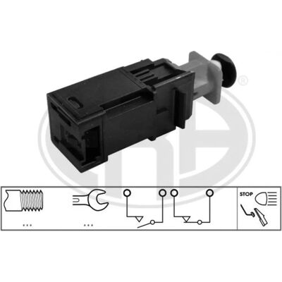 ERA 330721 Bremslichtschalter - Mechanisch, 4 Pins, Schwarzes Gehäuse ERA 330721 Bremslichtschalter - Mechanisch, 4 Pins, Schwarzes Gehäuse