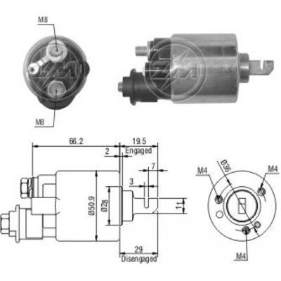ERA ZM609 Starter Relay - Elektromagnetische schakelaar voor ROVER & HONDA ERA ZM609 Starter Relay - Elektromagnetische schakelaar voor ROVER & HONDA