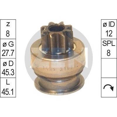 ERA ZN1695 Anlasser Kupplung - OEM Hyundai 36145-2A000 für KIA ERA ZN1695 Anlasser Kupplung - OEM Hyundai 36145-2A000 für KIA