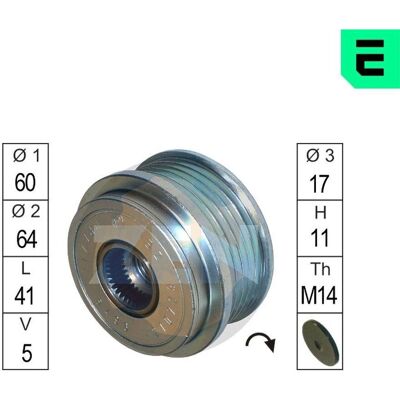 ERA ZN5496 Alternator Pulley - Alternator Pulley ERA ZN5496 Alternator Pulley - Alternator Pulley