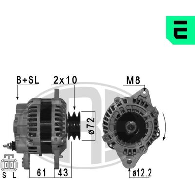 ERA 210950A Lichtmaschine - Mitsubishi Pajero ERA 210950A Lichtmaschine - Mitsubishi Pajero