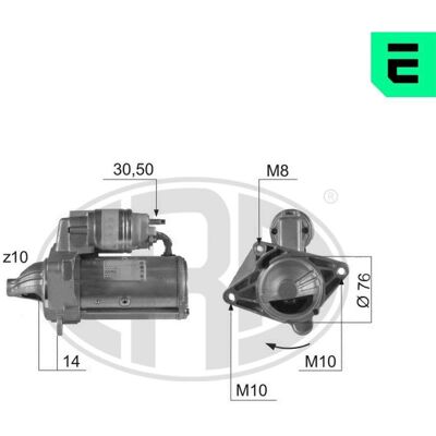 ERA 220453A Startmotor voor Renault, Nissan, Opel - 12V 2.2kW ERA 220453A Startmotor voor Renault, Nissan, Opel - 12V 2.2kW