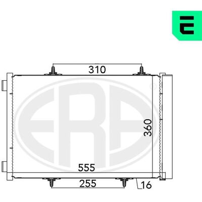 ERA 667025 Condensador de carro com dessecante - Peugeot, Citroën ERA 667025 Condensador de carro com dessecante - Peugeot, Citroën