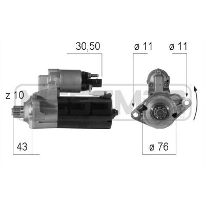 ERA 220606A Startmotor - OEM VW 02E 911 023 HX ERA 220606A Startmotor - OEM VW 02E 911 023 HX