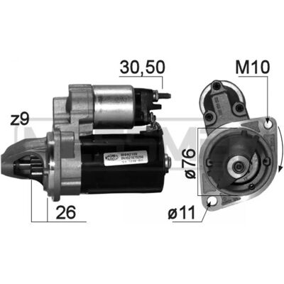 ERA 220871A Startmotor BMW 12V - Starter ERA 220871A Startmotor BMW 12V - Starter
