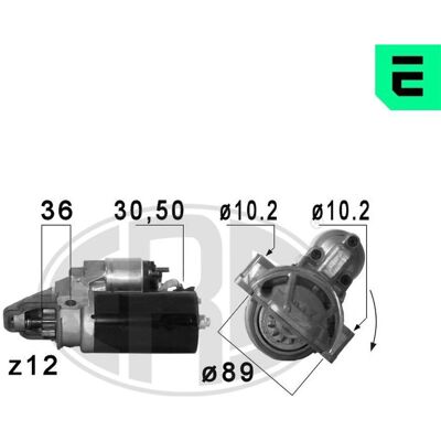ERA Startmotor voor Ford Transit Mk6/7 - OEM 1740948, 1745176, CC1T 11000 DA/DB/DC ERA Startmotor voor Ford Transit Mk6/7 - OEM 1740948, 1745176, CC1T 11000 DA/DB/DC