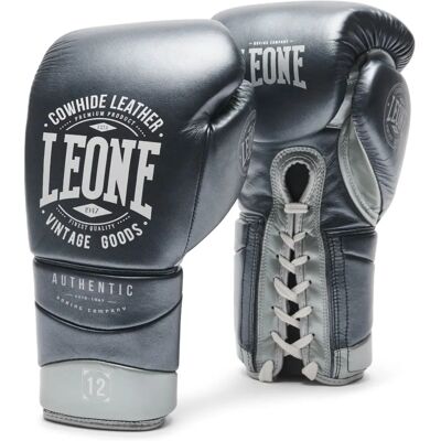 Leone1947 Äkta Läder Boxningshandskar - Grå - 12 oz - Authentic 2 Leone1947 Äkta Läder Boxningshandskar - Grå - 12 oz - Authentic 2