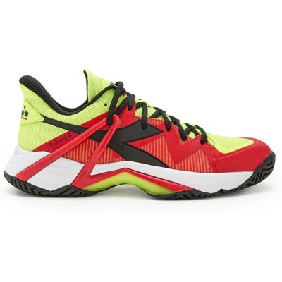Diadora B.Icon 2 AG - Żółty Fluo, Czarny, Czerwony - Buty tenisowe Diadora B.Icon 2 AG - Żółty Fluo, Czarny, Czerwony - Buty tenisowe