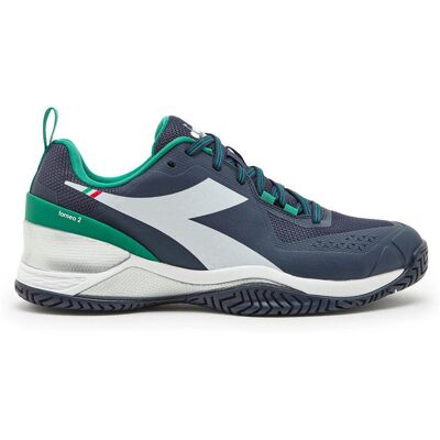 Diadora Blushield Torneo 2 AG - Niebieski Corsair / Biały - Buty tenisowe Diadora Blushield Torneo 2 AG - Niebieski Corsair / Biały - Buty tenisowe