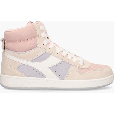 Diadora Dames Magic Basket Mid Sneakers - Roze - Maat UK 5 Diadora Dames Magic Basket Mid Sneakers - Roze - Maat UK 5