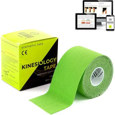 Fita de cinesiologia profissional KALAHARI - Resistente à água e ao suor Fita de cinesiologia profissional KALAHARI - Resistente à água e ao suor
