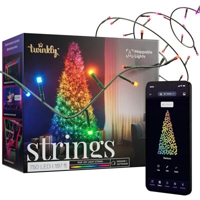 Twinkly Lichtslinger 60M RGB Dimbaar - LED - Binnen & Buiten - Werkt met Homekit, Google Twinkly Lichtslinger 60M RGB Dimbaar - LED - Binnen & Buiten - Werkt met Homekit, Google