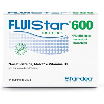 Stardea Fluistar 600 - Integratore per le vie respiratorie - 14 bustine Stardea Fluistar 600 - Integratore per le vie respiratorie - 14 bustine