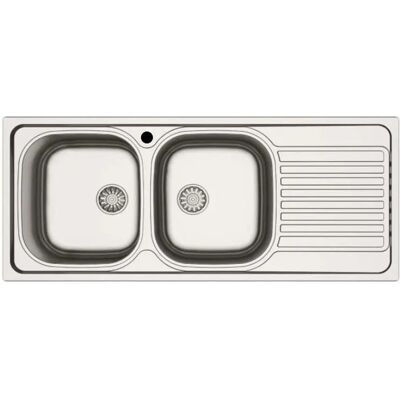 Samet Spüle aus Edelstahl MP1162DX - Zwei Becken mit rechtem Gitter Samet Spüle aus Edelstahl MP1162DX - Zwei Becken mit rechtem Gitter