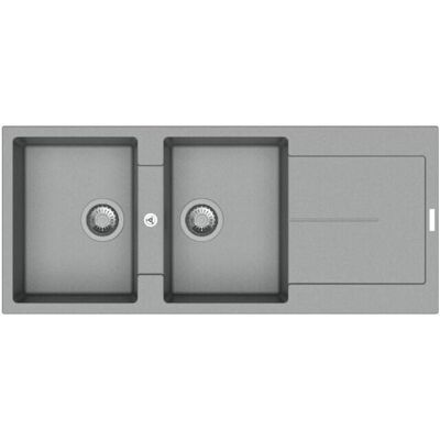 Fregadero de Cocina Veriaffari D200 de Cuarzo - Reversible, 2 Vasijas, 116x50 cm Fregadero de Cocina Veriaffari D200 de Cuarzo - Reversible, 2 Vasijas, 116x50 cm