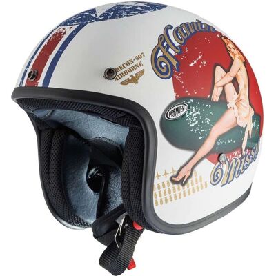 Casco Moto Jet Custom Premier CLASSIC PIN UP 8 BM - Casque moto - Publicité Casco Moto Jet Custom Premier CLASSIC PIN UP 8 BM - Casque moto - Publicité