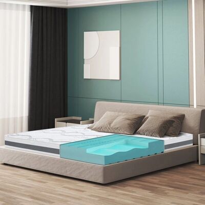 The White Stone Memory Foam Mattress - 160x210 - Orthopedic, Breathable, Italy The White Stone Memory Foam Mattress - 160x210 - Orthopedic, Breathable, Italy