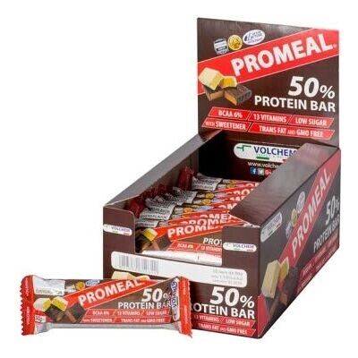 Volchem Promeal 50% Proteine - Barre Naturale al Cioccolato 60g Volchem Promeal 50% Proteine - Barre Naturale al Cioccolato 60g