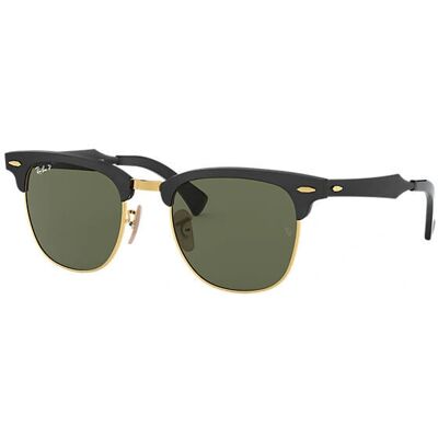 Ray-Ban Aluminium Clubmaster RB3507 - 136/N5 (sort/krystal polariseret grøn) Ray-Ban Aluminium Clubmaster RB3507 - 136/N5 (sort/krystal polariseret grøn)