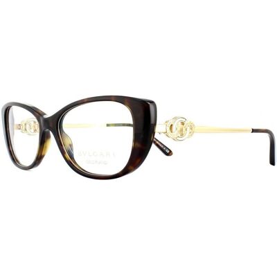 Bvlgari Oval Havana Womens Glasses Frames - Brown - One Size Bvlgari Oval Havana Womens Glasses Frames - Brown - One Size