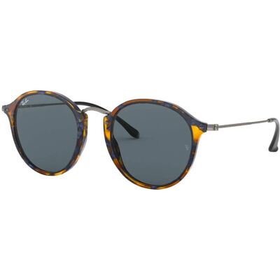 Ray-Ban Round Fleck RB2447 - 1158R5 (havana-gunmetal/blue-grey classic) - Publicité Ray-Ban Round Fleck RB2447 - 1158R5 (havana-gunmetal/blue-grey classic) - Publicité