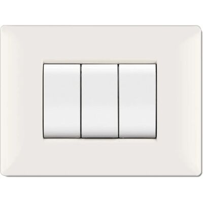 Elettrocanali ECL2884WH Placca Interruttori Bianca - Switch Plate Elettrocanali ECL2884WH Placca Interruttori Bianca - Switch Plate