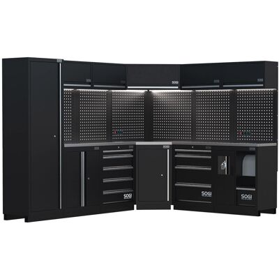 SOGI ARR-OFF-4940 - piano in acciaio inox - 4940x466x2000 mm - Furniture SOGI ARR-OFF-4940 - piano in acciaio inox - 4940x466x2000 mm - Furniture